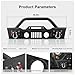 Off Road Front and Rear Bumpers Set fit for Jeep Wrangler JK JKU 2007-2018,Built-in Winch Plate w/D-ring LED Light and Fog Light Hole,Front Rear Bumper Combo Powder-Coated Black
