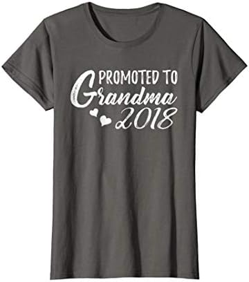 Womens Promoted to Grandma 2018 T-Shirt - New Grandma Gift