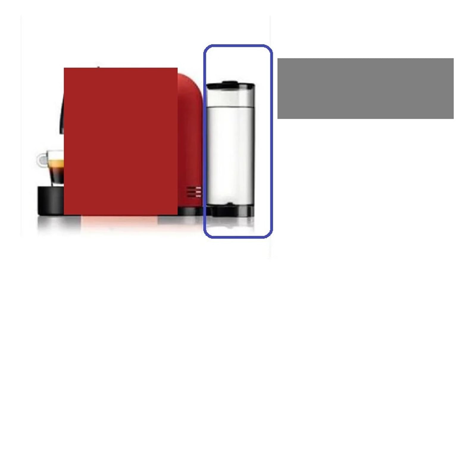 Reemplazo De Tanque De Agua/tapa/depósito, Compatible Con Nespresso, Máquina U C50 Y D50, Adecuado for U-SERIES C-50(Water Tank)
