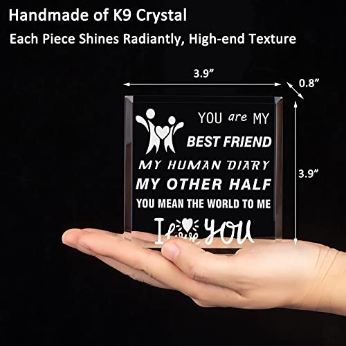Zrenjhus Friend Gifts For Women Crystal Friendship Gift For Men Thank You Gifts For Friend Birthday Decorative Signs Plaques For Sister #TOP3