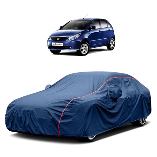 Image of Heavy-Duty Car Cover for Compatible with Tata Indica Vista (2011 to 2025 All Models) Deluxe Car Protection Cover ? Waterproof & UV-Resistant All-Season Exterior Protection