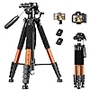 Victiv Tripod 74-Camera-Tripod for Cell Phone, Aluminum Professional Heavy Duty Camera Tripod Stand, Tripod for Camera DSLR SLR with Carry Bag, Compatible with Canon Nikon iPhone