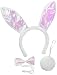 Constructive Playthings - Rabbit Costume Accessory Set,3Pcs,Tail,Ears,Bowtie