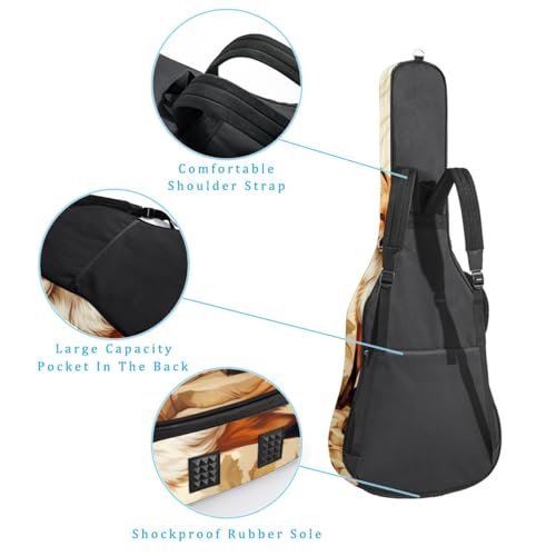 JRHEJTFZ Housse pour guitare acoustique de 1,9 cm d’épaisseur – Imperméable – Durable et élégant – Motif renard amusant, Multicolore., 42.9×16.9×4.7 in, Motif imprimé tendance - Les Beatles, Paul McCartney, John Lennon, RIngo Starr, George Harrison JRHEJTFZ Housse pour guitare acoustique de 1,9 cm d'épaisseur - Imperméable - Durable et élégant - Motif renard amusant, Multicolore., 42.9x16.9x4.7 in, Motif imprimé tendance – Image 4