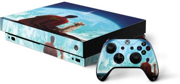 Skinit Decal Gaming Skin Compatible with Xbox One X Bundle - Officially Licensed DC Comics Superman Official Logo Design