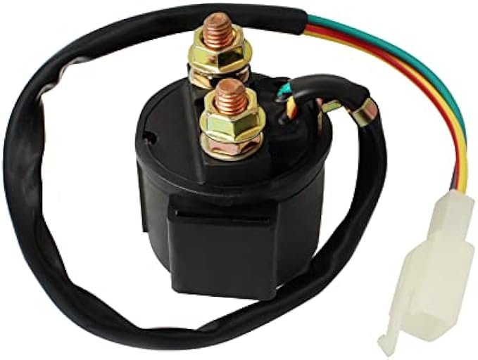 Cyleto Starter Solenoid Relay for 4-Stroke GY6 Engine 50cc 150cc 200cc 250cc ATV Dirt Bikes Scooters Go Kart Dne Buggys Quad 4 Wheelers Pit Bike Moped Roketa SSR Tao tao Sunl Coolster