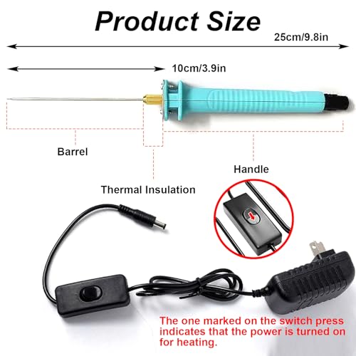 Foam Cutter Electric Hot Wire Foam Cutter Kit Foam Cutting Pen Set 30W 10cm Styrofoam Cutting Pen With Power Adaptor Electric Cutting Machine Pen Tools Kit For Art Making Foam Carving