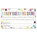 Candy Guessing Game Cards - Guess How Many in the Jar - Confetti Polka Dot Card 3.5 X 2 Inches - Pack of 50