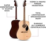 Fender California Debut Redondo Series Pack de guitare acoustique, Guitare débutante, 2-Year Garantie, comprend Gig Bag, Stand et plus, naturel