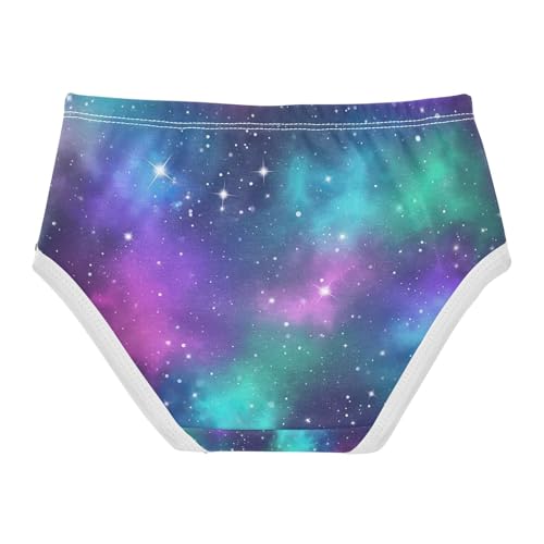 Toddler Briefs, Galaxy Colorful Girls Underwear Cotton, 2–8 Years2