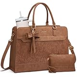 LOVEVOOK Laptop Tote Bag for Women,Leather Work Bag, Waterproof Business Teacher Bag,Large Computer Handbag Purse Briefcase,Office Gifts for Women