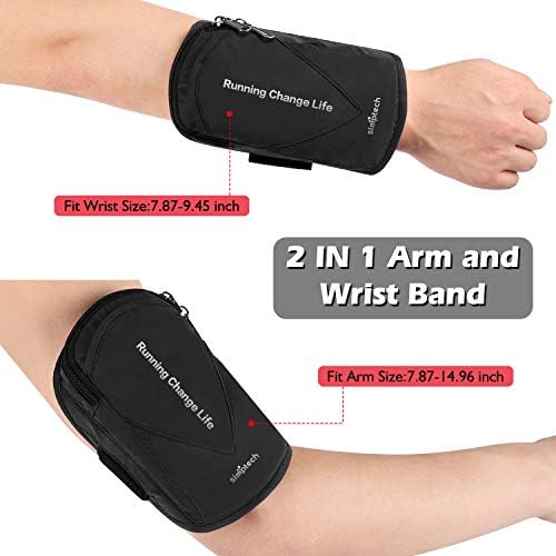 Simptech Running Phone Holders Armband, Sweatproof Arm Phone Holder for Running,Compatible with iPhone 11 Pro Max/Xr/Xs Max/X/8/7 Plus, Galaxy S10/S9/S8 Plus