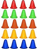 luvilly20pcs 3.34 Inch Mini Cones for Classroom, Mini Cones for Sports/Outdoor/Indoor/Basketball/Football/Footwork Training