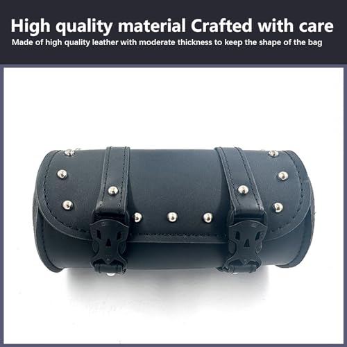 Bolsa de rolo para motocicleta em couro, bolsa para guiador de motocicleta à prova d'água - Bolsa d