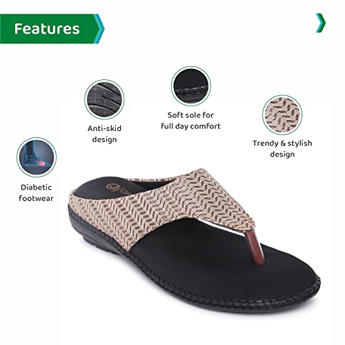Image of ORTHO JOY womens Ortho Joy Extra-soft Fancy Doctor Slippers for Women Slipper