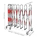 Portable Barrier | Industrial Expandable Metal Barricade Gate | Safety Barrier with Casters | 8.66-196.85in Expandable Mobile Barricade | Double-Row Arch | Chain and Hook (Red)