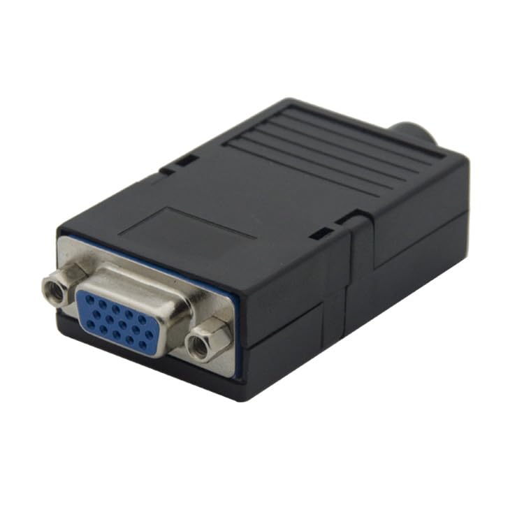Wiring Connecting Terminals - 3+9 VGA Female Connector with housing Support for DIY vga Cable - (Color: Black)