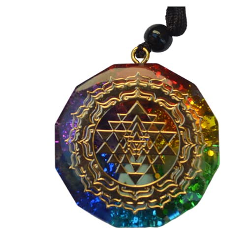 Generic Orgonite Pendant Sri Yantra Necklace Sacred Geometry Chakra Energy Necklace Meditation Jewelry Red 0 #TOP20