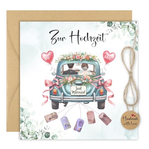 Thboxes Geldgeschenk Hochzeit Verpackung, Hochzeitsgeschenk Geld Hochzeitskarte mit Umschlag...