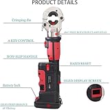 16-300Mm² Rechargeable Hydraulic Crimper, Hydraulic Electric Crimper, 18V 4A Lithium Battery Powered Cable Crimping Tool, for Copper Aluminum Terminal Blue,Stainless Steel - Image 5