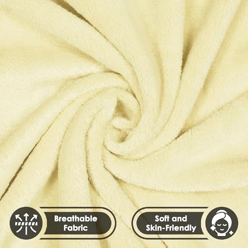 Image of Story@Home Poncho Towel for Kids with Hood 300 GSM-120 X 60CM Quick Dry Kids Towel |Soft Lightweight Baby Wrap for Beach|Pool Towel for Boys & Girls |Kids microfiber towels for bath -Light Yellow-Duck