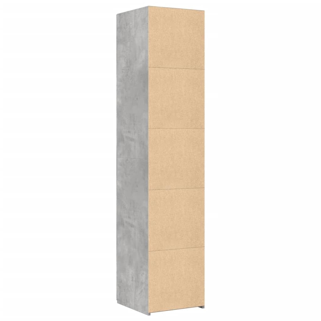 vidaXL Highboard, Sideboard mit Stauraum, Hochschrank Lagerschrank für Wohnzimmer, Beistellschrank Mehrzweckschrank, Betongrau Holzwerkstoff