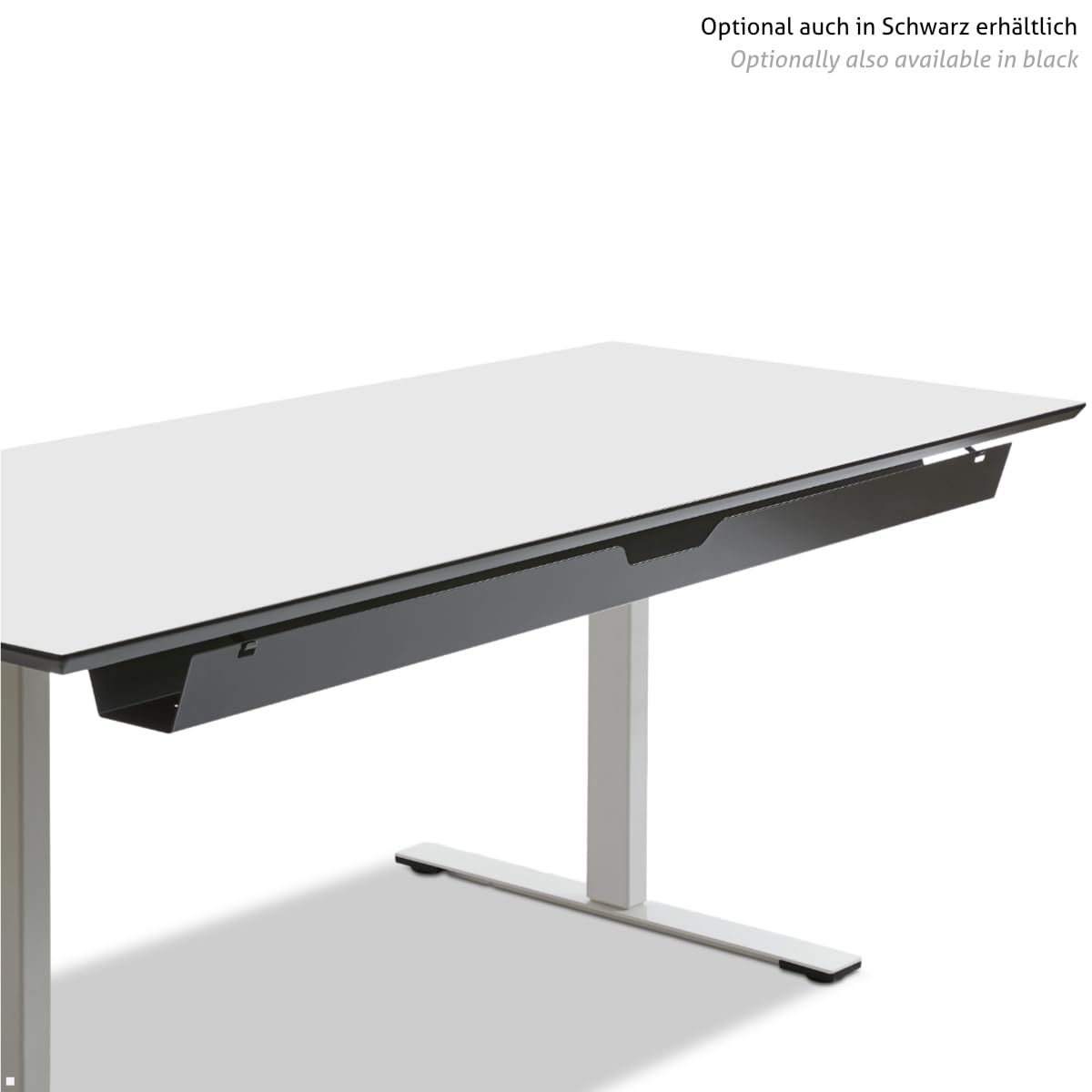 TKK010 Kabelkanal Schreibtisch aufklappbar 147 cm (Silber)