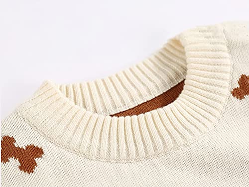 Image of Toddler Baby Boy Knit Sweater Pullover Cotton Cartoon Sweatshirt