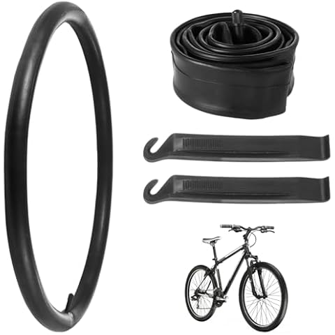 Fansport 2Pack 20 Inch Bike Tube 20 X 1.75-2.125 Inches Bicycle Tubes with 2 Tire Levers and 2 Protection Straps, 20X1.75/20X1.95/20X2.125 Bike Tube with 32 mm Schrader Valve for MTB Mountain Bike Cover