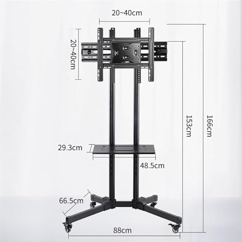 Soporte móvil para TV con ruedas, ajuste altura, 32-70 pulg miniatura 2