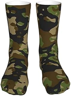 883 Compression Socks Black Camouflage Calf Socks Comfort Athletic Socks Non Slip Crew Socks For Jogging Walking Hiking 40cm