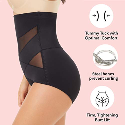 Paukee Women Shapewear Slimmer Body Shaper Hi-Waist Tummy Control Compression Butt Lifter Panties Girdle Underpants2