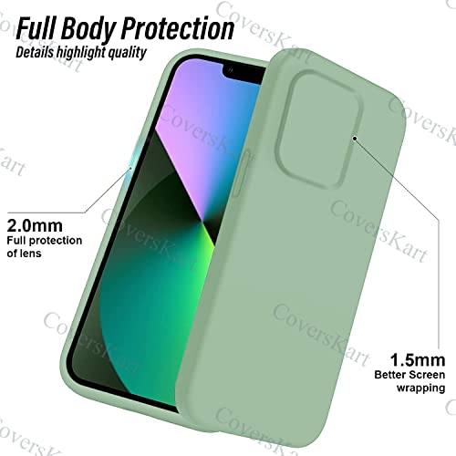 Image of Liquid Silicone Back Cover for Redmi Note 10 / Redmi Note 10S | Inner Microfiber Velvet | Camera Protection Anti Shock Back Case (Parrot Green)