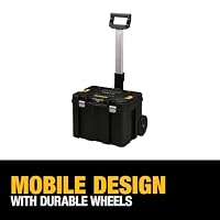 DEWALT Tool Box with Wheels Modular, Large Rolling Tool Box With Telescopic Handle, Portable Carrier Deep Stackable TSTAK Storage (DWST17820) — image 4