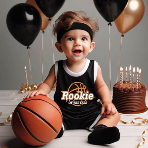 Rookie of The Year First Birthday Baby Boy Custom Jersey for One Year Old Outfit4
