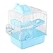 Yosoo Large Space 2 Tier Hamster Cage High Chassis Design Hamster Cage for Small Pet Hamster (Blue)