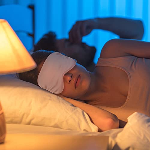 Sleep Mask, Super Soft Eye Mask Cover For Sleeping, Eye Mask With Elastic Strap, Comfortable Sleeping Mask For Women Men (2 Pack) #TOP4