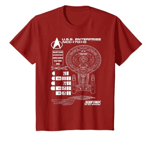 Star Trek Next Generation Enterprise Chart Graphic T-Shirt T-Shirt