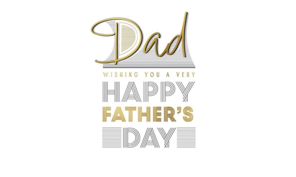 Piccadilly Greetings Father's Day Card, Best Wishes Dad Card Classic - 8 x 6 inches