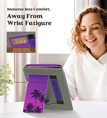 Image of MoKo Case for All-New 6 inch Kindle(11th Generation, 2024 /2022 Release) /(10th /8th Gen, 2019 /2016), Ultra Lightweight PU Shell Cover with Auto Wake /Sleep for Kindle 2024, Hawaii Sunset