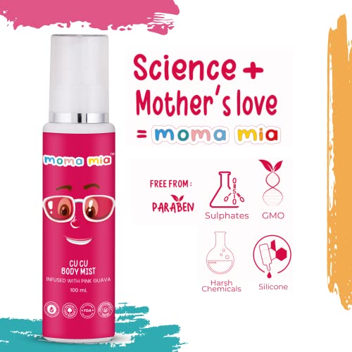 Image of Cu-Cu Body Mist Pink Guava (100 ml) - Diaper Spray Mist for Babies | Continuous UV Protection | SPF 30 Baby Sunscreen Spray | Paraben & SLS Free | PACK OF 2