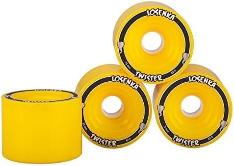 LOSENKA 4pcs Cruiser Longboard Skateboard Wheels Parts SHR-82A 80% Resilience PU 70mmX51mm PC Buckle Design A Set