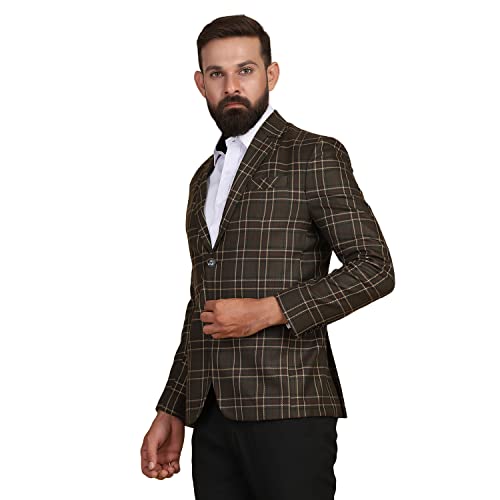 Image of TAHVO Grey Notched Lapel Blazer with Hanky