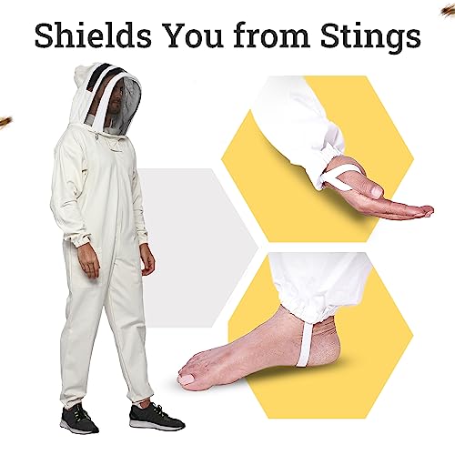 Combinaison d'abeille sans perçage avec protection épaisse en coton