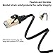 Cat 7 Ethernet Cable 25 ft, VANDESAIL High Speed Internet LAN Cord 25 ft with RJ45 Connector for Router, Modem, Gaming, Xbox （Flat, Black）