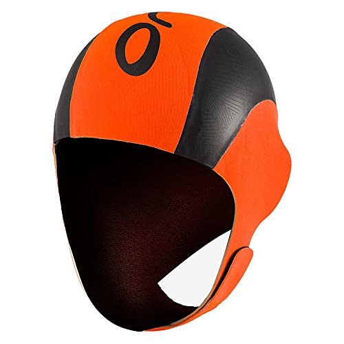 GORRO NEOPRENO ORCA OPENWATER NEGRO/NARANJA Talla S/M