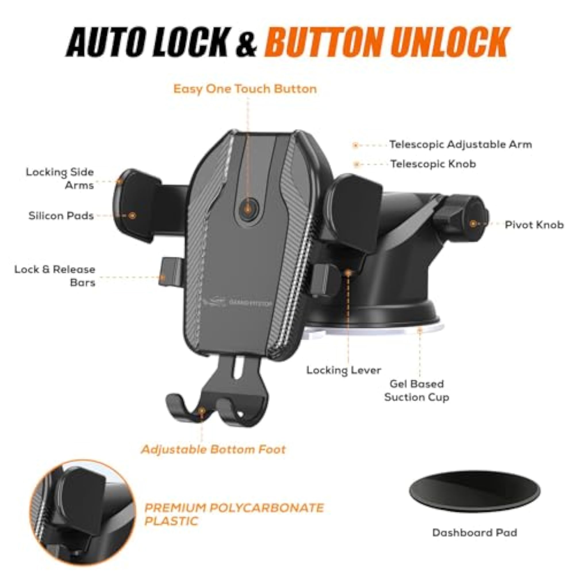 Cool Grip C1 Car Mobile Holder with 360° Rotation