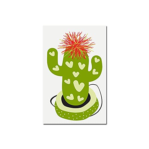 Wall Art Abstrait Cactus Dessin Affiche Triptyque Décoration 60x80