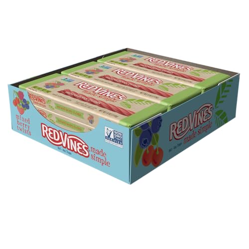 Red Vines Made Simple Licorice, Mixed Berry Flavored Twists, 4oz Tray (12 Pack), Soft & Chewy Candy, Assorted (50204) - image 7