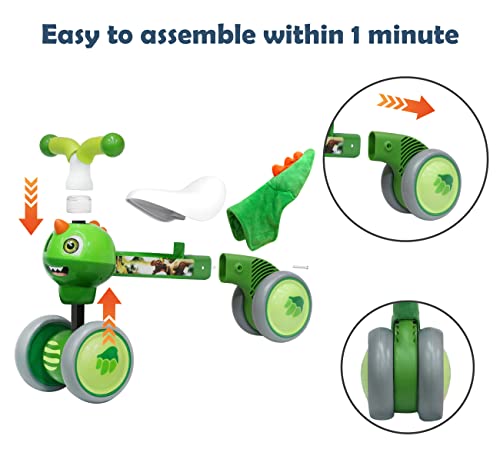 Xiapia Baby Balance Bike For 1 Year Old Boy Girl First Birthday Gift, 10-36 Months Toddler , No Pedal 4 Wheels Ride-On Toys Indoor Outdoor #TOP6